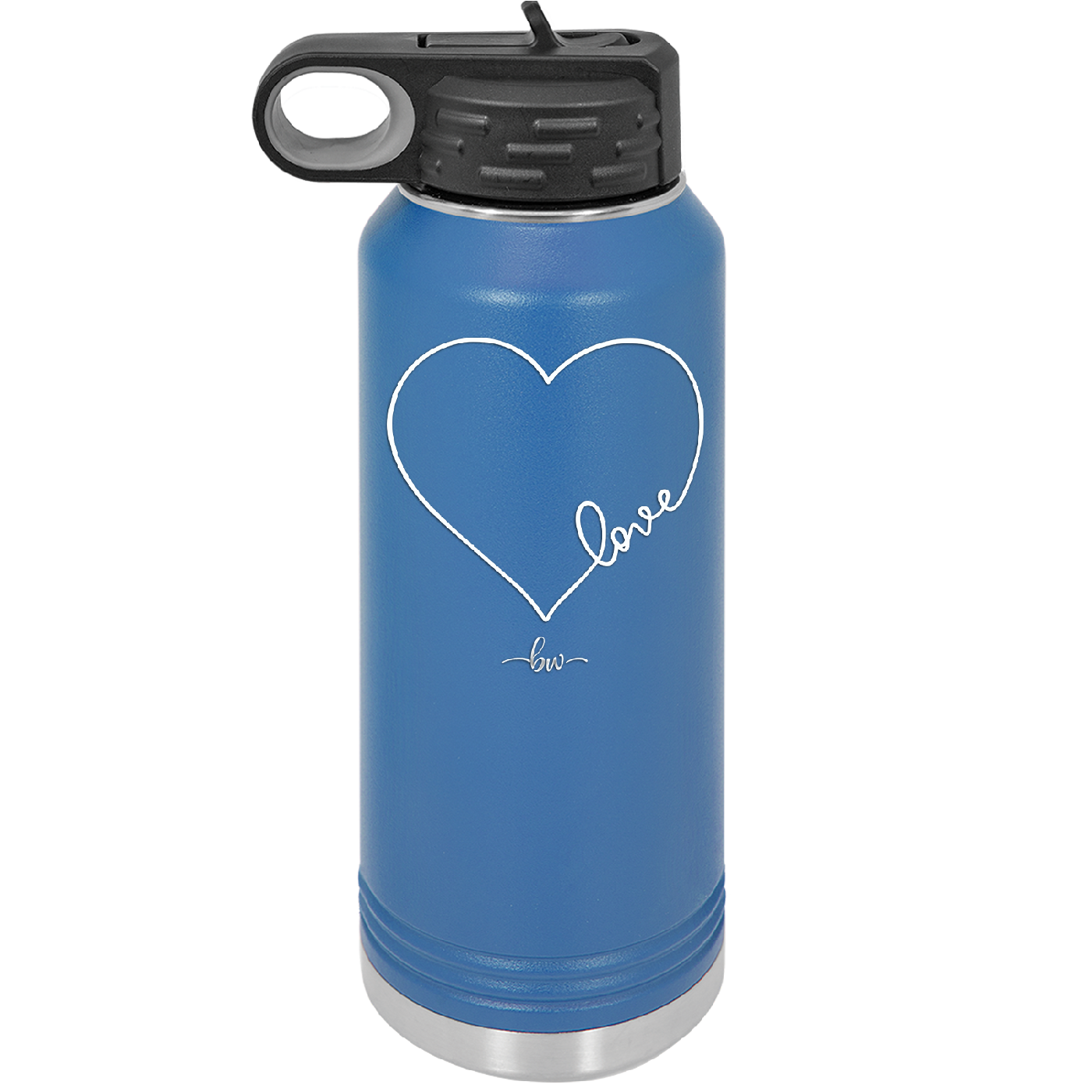 Love Heart - Laser Engraved Stainless Steel Drinkware - 1725 -