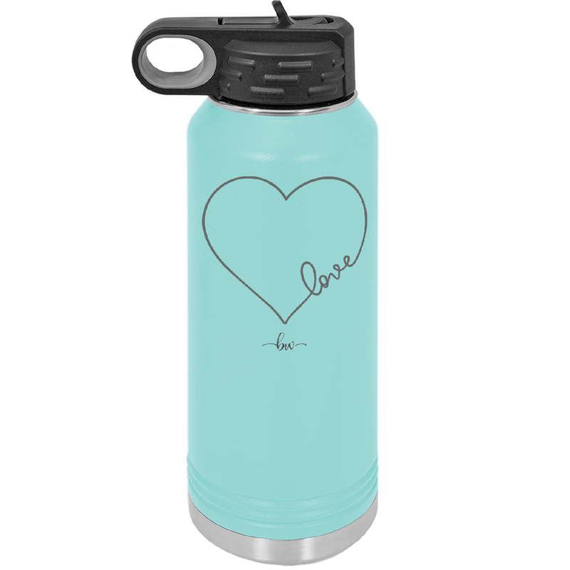 Love Heart - Laser Engraved Stainless Steel Drinkware - 1725 -