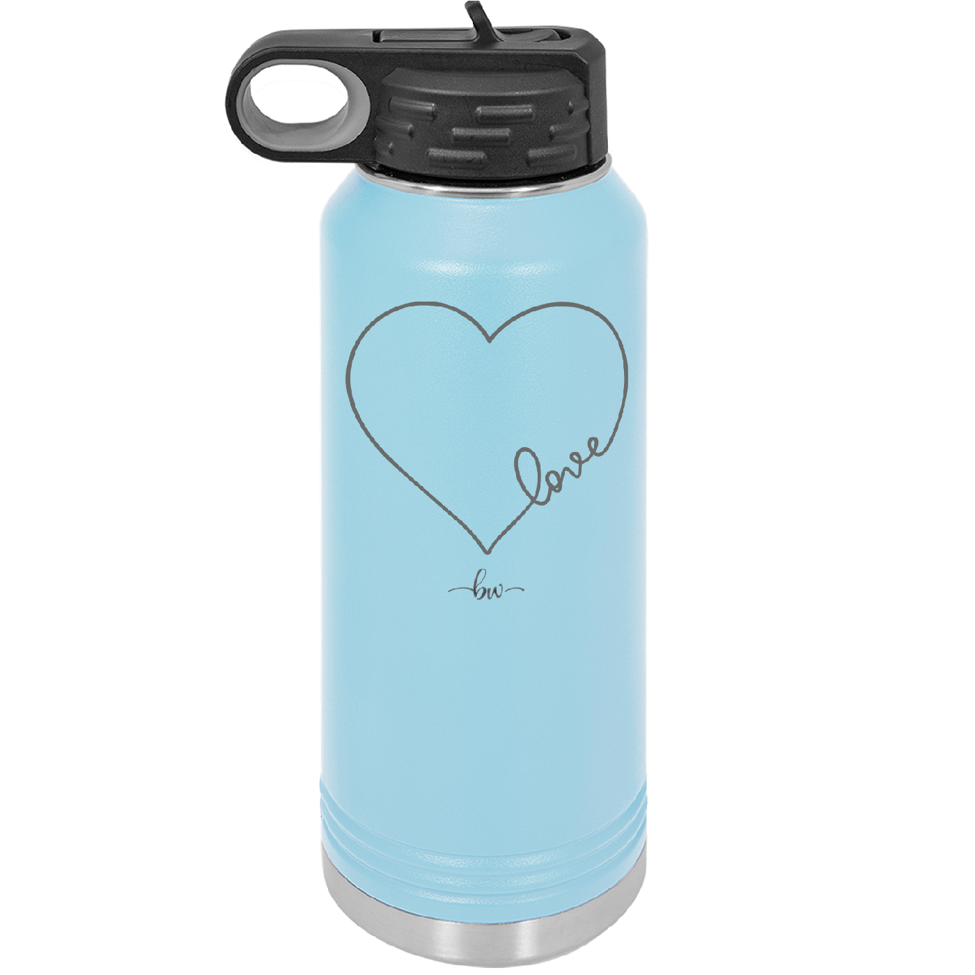Love Heart - Laser Engraved Stainless Steel Drinkware - 1725 -