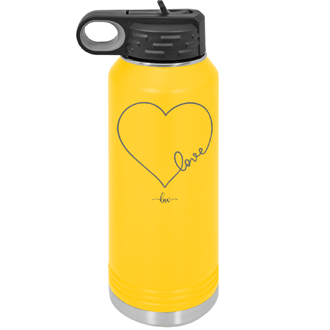 Love Heart - Laser Engraved Stainless Steel Drinkware - 1725 -