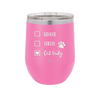 Single. Taken. Cat Lady. - Laser Engraved Stainless Steel Drinkware - 1728 -