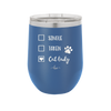 Single. Taken. Cat Lady. - Laser Engraved Stainless Steel Drinkware - 1728 -