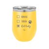 Single. Taken. Cat Lady. - Laser Engraved Stainless Steel Drinkware - 1728 -