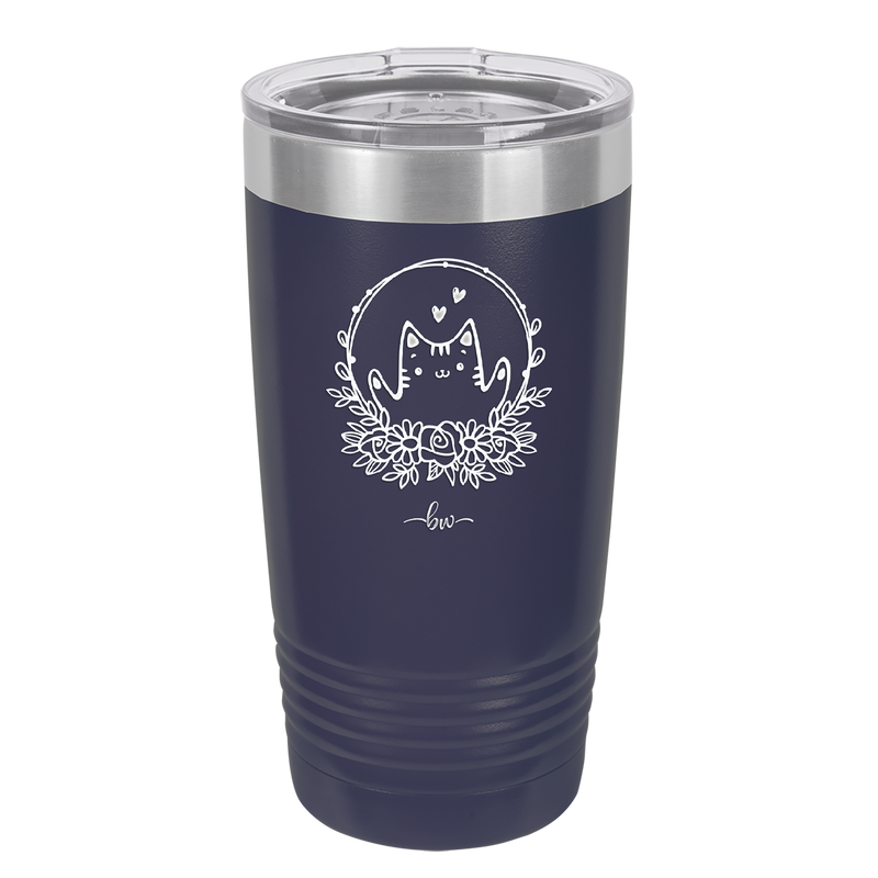 Kitty Hearts Frame - Laser Engraved Stainless Steel Drinkware - 1730 -