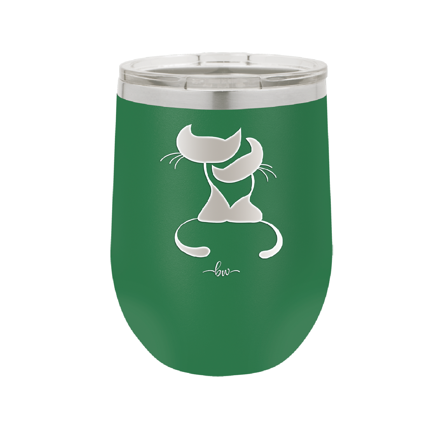 Cat Couple Cuddles - Laser Engraved Stainless Steel Drinkware - 1731 -