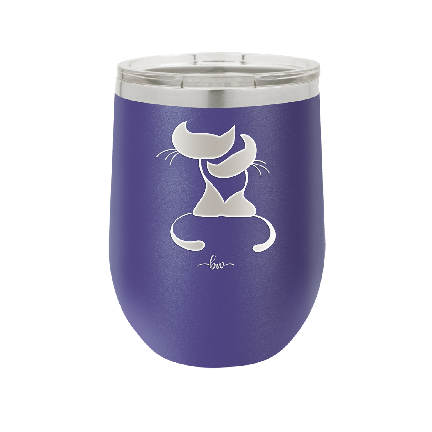 Cat Couple Cuddles - Laser Engraved Stainless Steel Drinkware - 1731 -