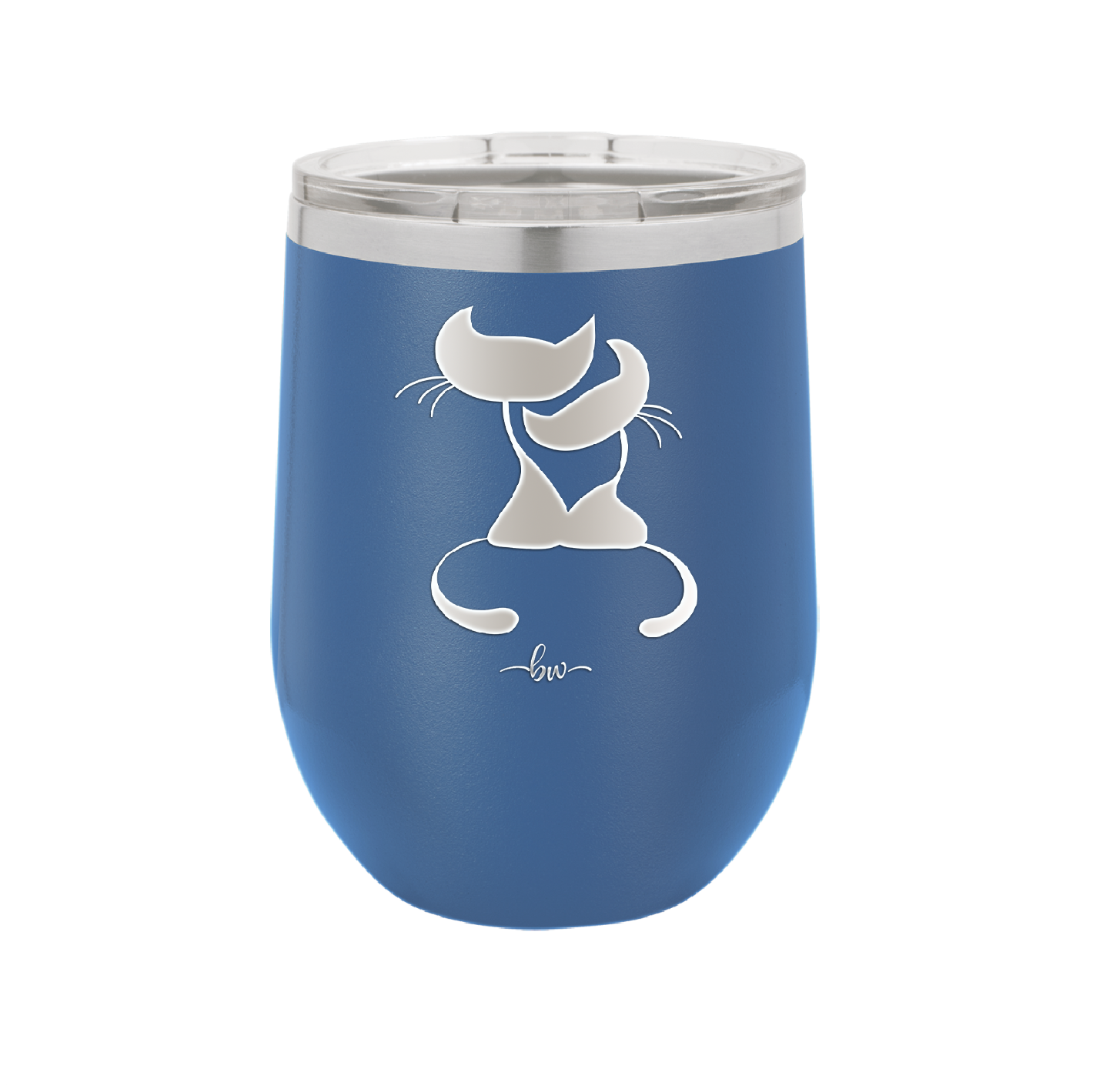 Cat Couple Cuddles - Laser Engraved Stainless Steel Drinkware - 1731 -