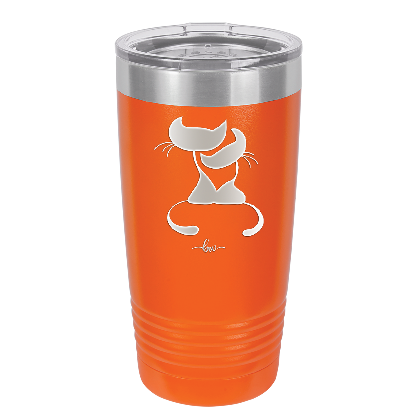 Cat Couple Cuddles - Laser Engraved Stainless Steel Drinkware - 1731 -