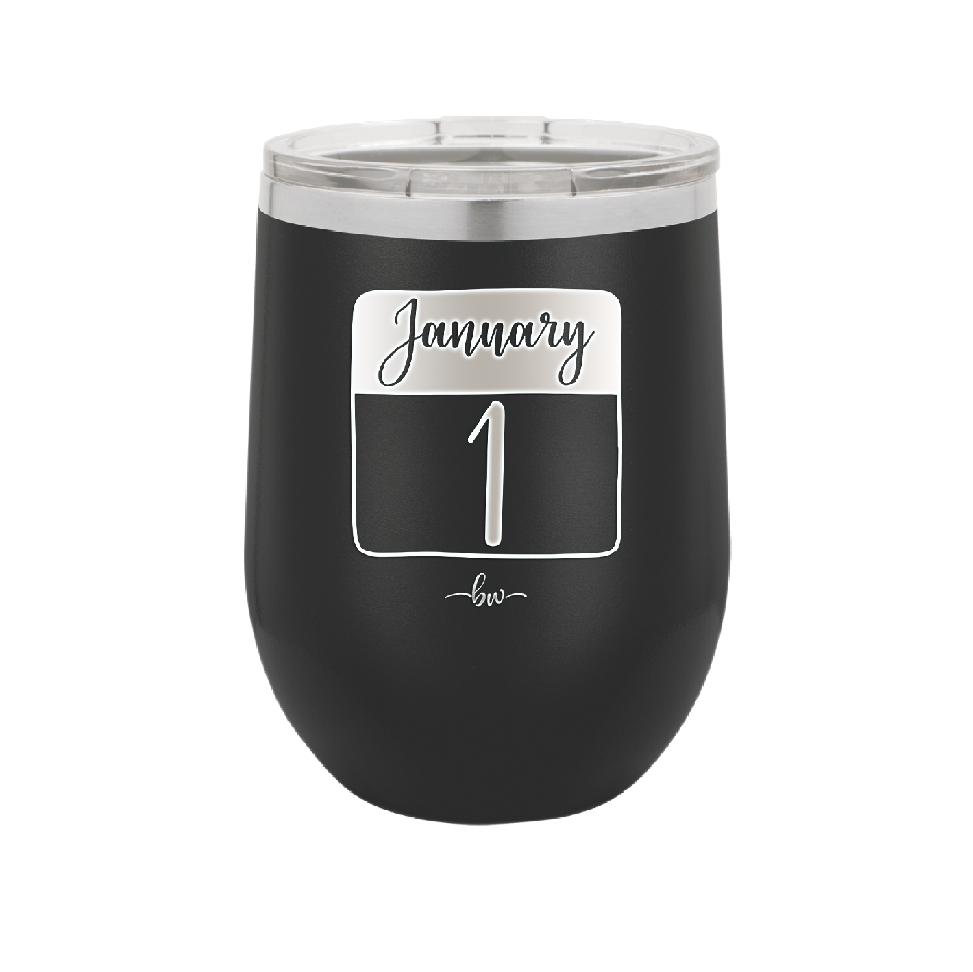 January 1st Calendar - Laser Engraved Stainless Steel Drinkware - 1735 -