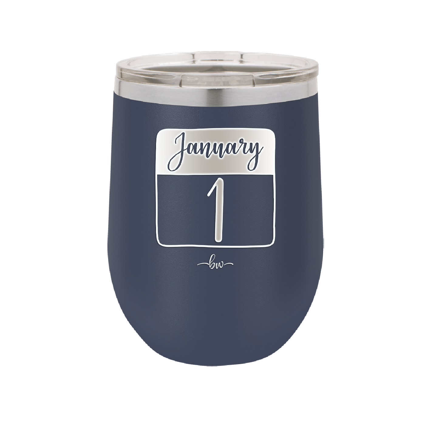 January 1st Calendar - Laser Engraved Stainless Steel Drinkware - 1735 -
