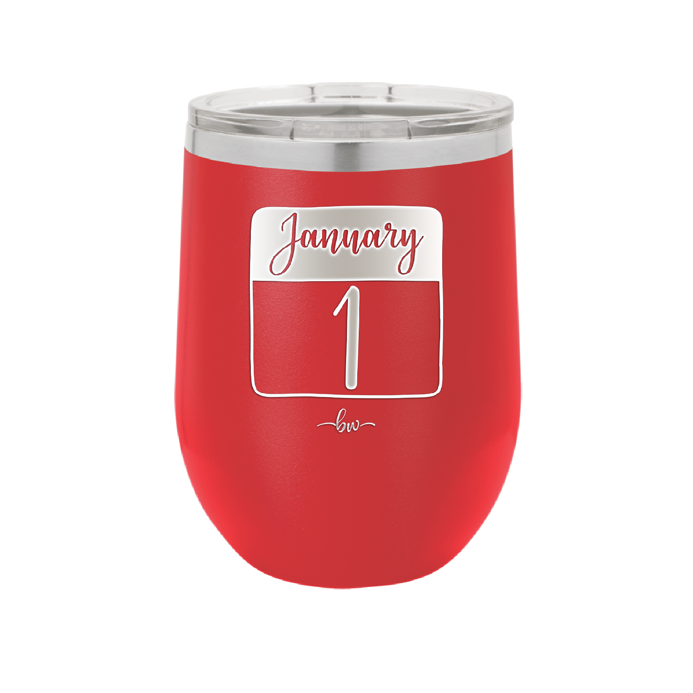 January 1st Calendar - Laser Engraved Stainless Steel Drinkware - 1735 -