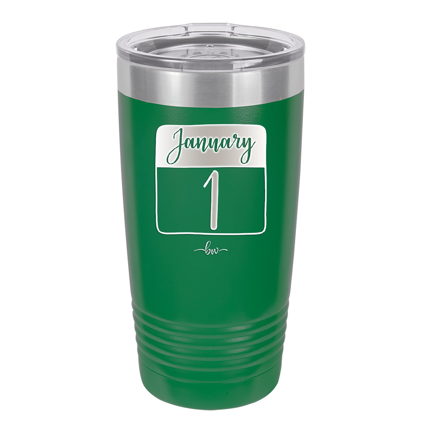 January 1st Calendar - Laser Engraved Stainless Steel Drinkware - 1735 -