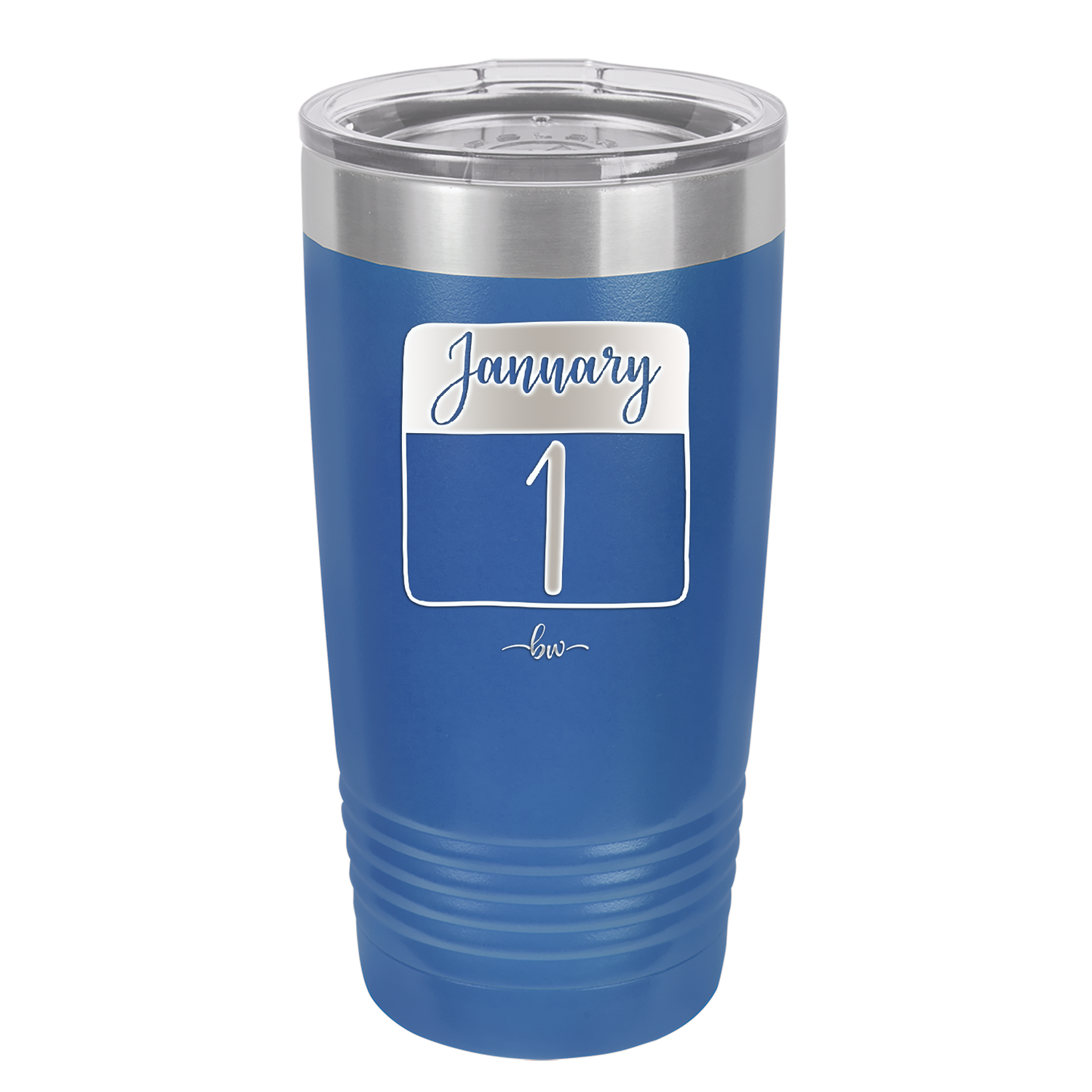 January 1st Calendar - Laser Engraved Stainless Steel Drinkware - 1735 -