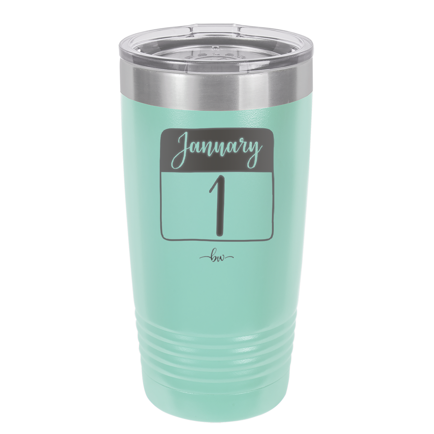 January 1st Calendar - Laser Engraved Stainless Steel Drinkware - 1735 -