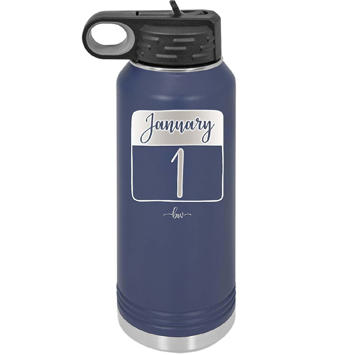 January 1st Calendar - Laser Engraved Stainless Steel Drinkware - 1735 -