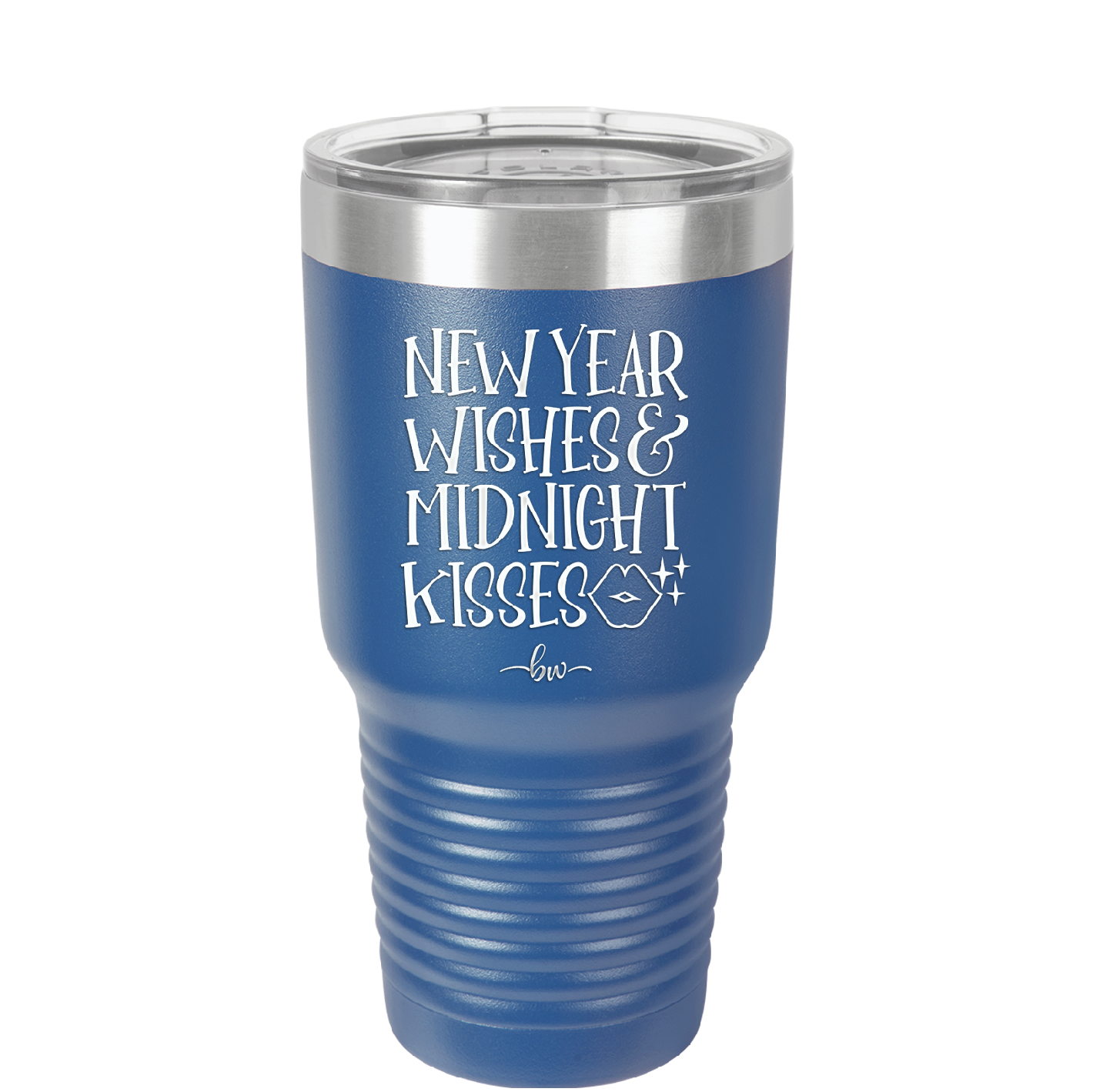 New Year Wishes Midnight Kisses - Laser Engraved Stainless Steel Drinkware - 1736 -