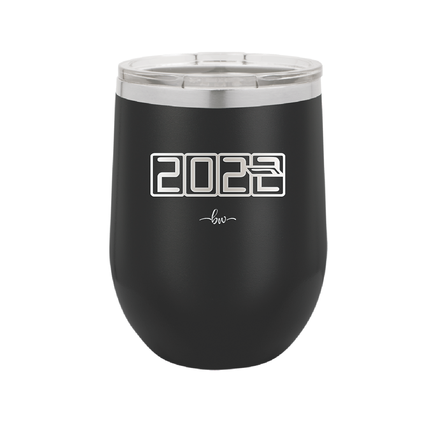 12 oz wine cup 2023 countdown- black