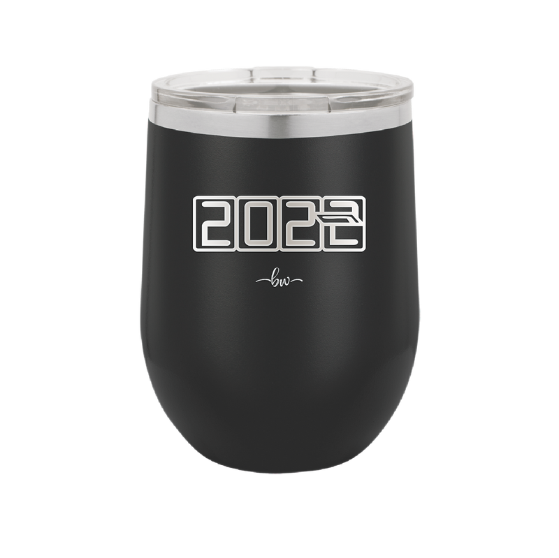 12 oz wine cup 2023 countdown- black