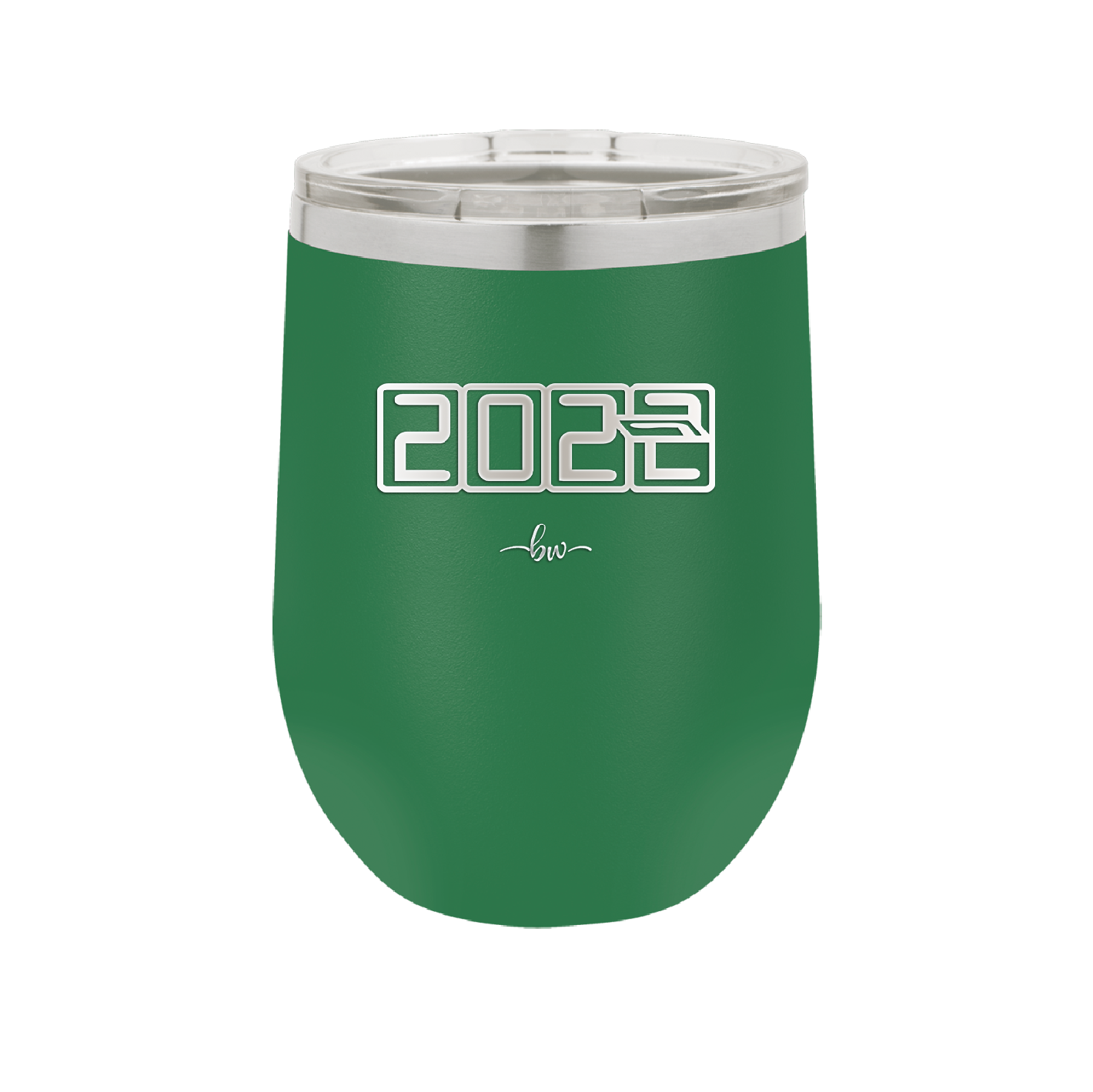 12 oz wine cup 2023 countdown- green