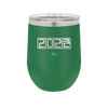 12 oz wine cup 2023 countdown- green