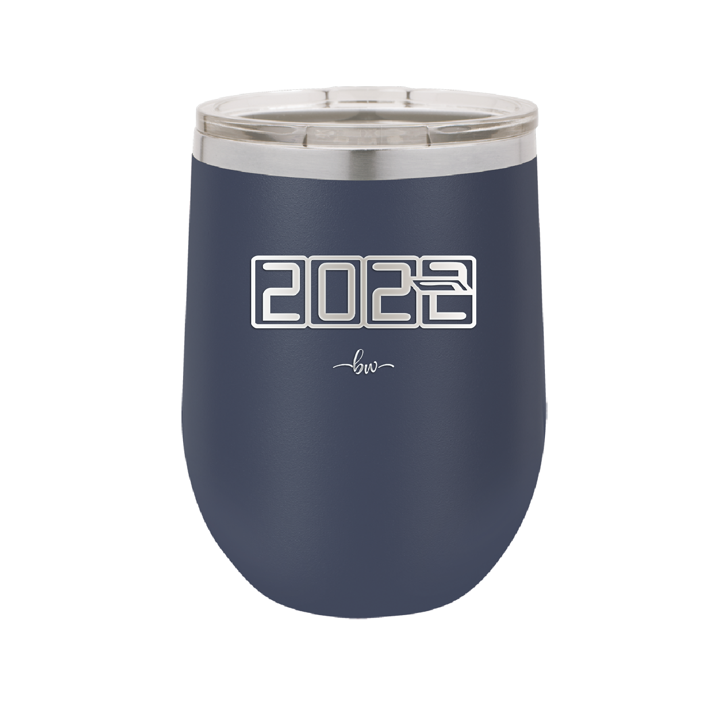12 oz wine cup 2023 countdown- navy