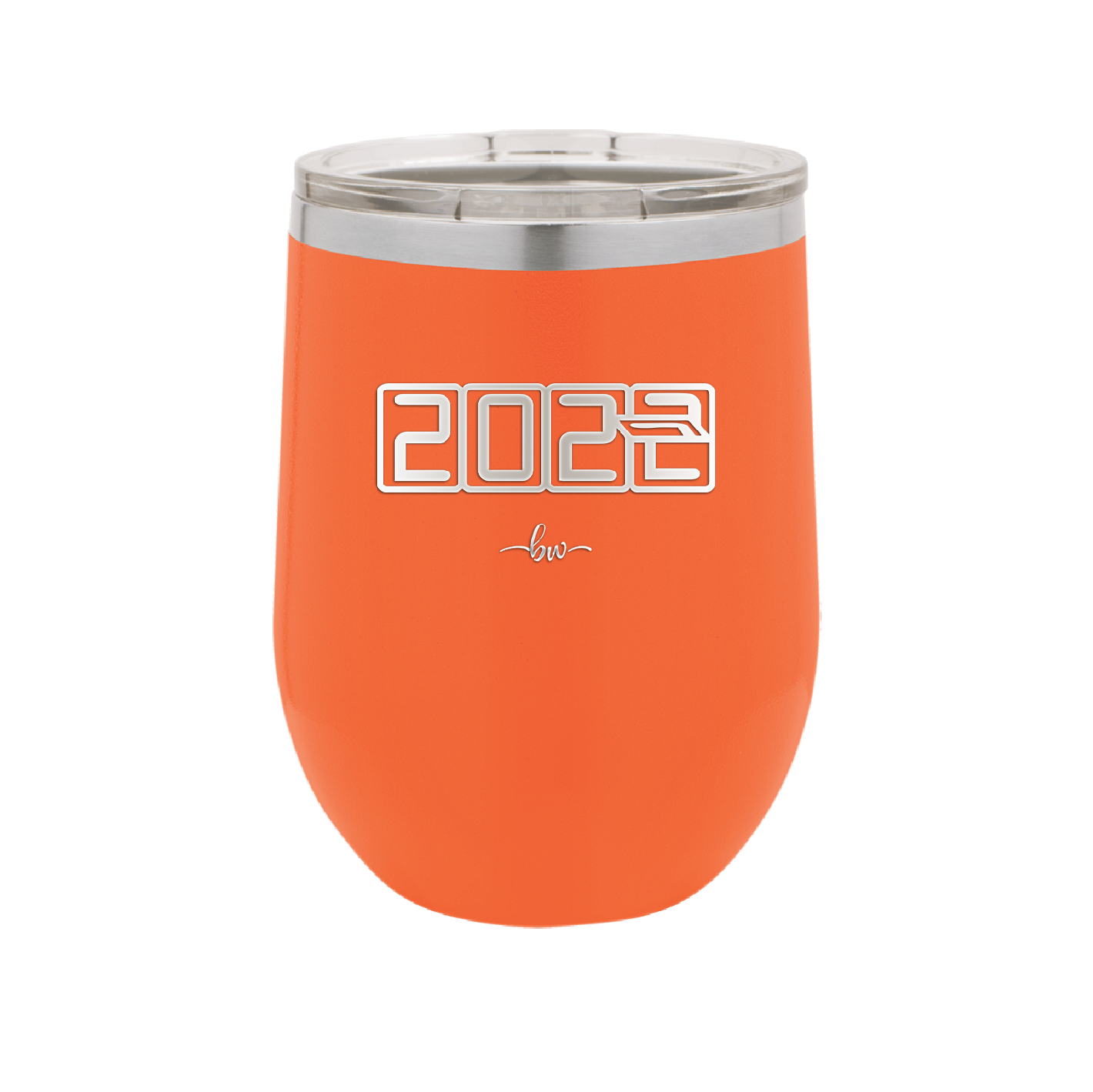 12 oz wine cup 2023 countdown- orange