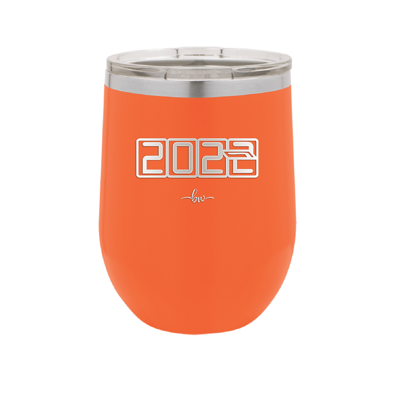 12 oz wine cup 2023 countdown- orange