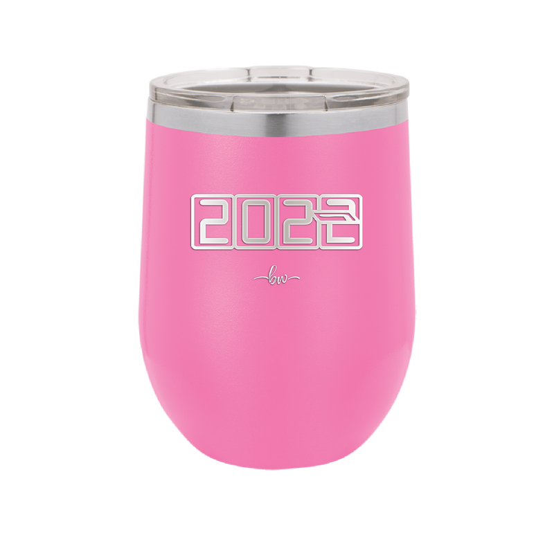 12 oz wine cup 2023 countdown- pink
