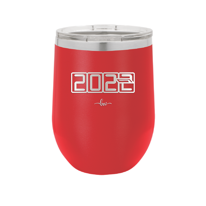 12 oz wine cup 2023 countdown- red