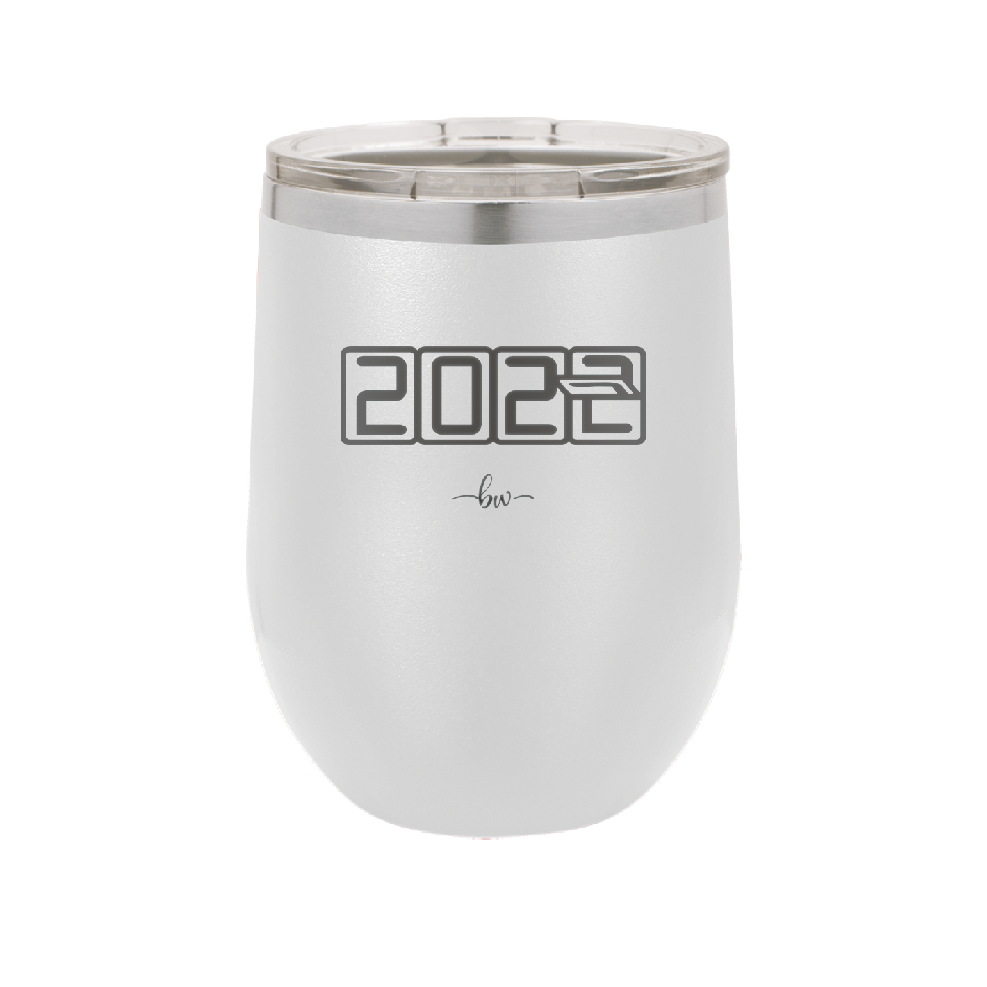 12 oz wine cup 2023 countdown- white