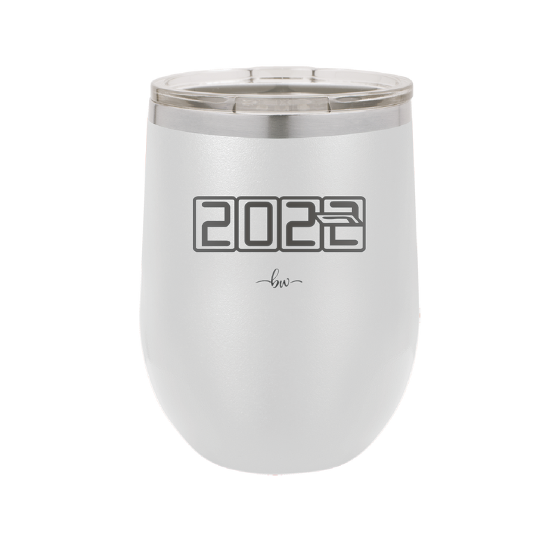 12 oz wine cup 2023 countdown- white