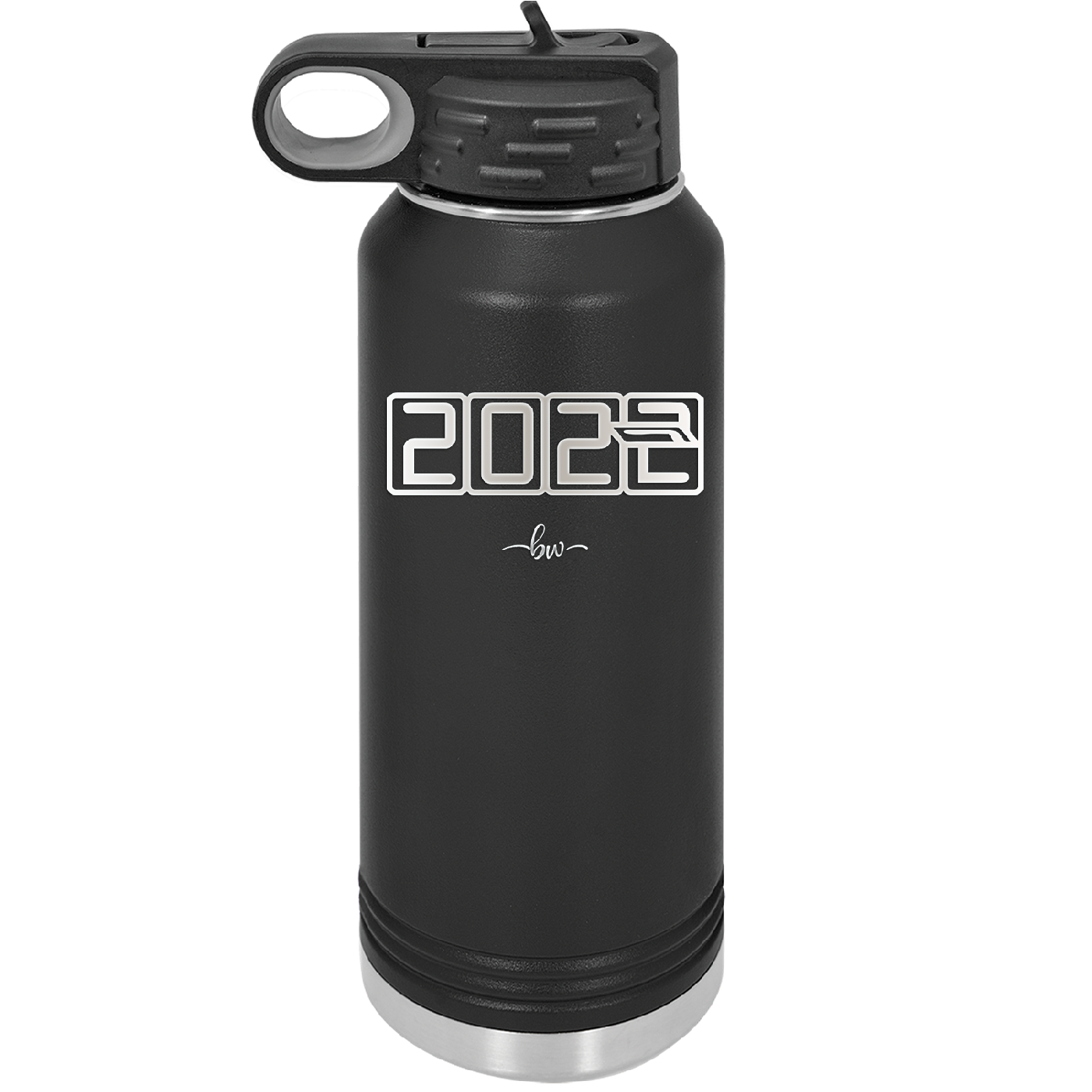 32 oz water bottle 2023 countdown- black