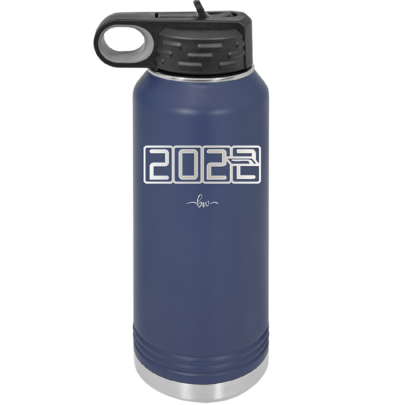 32 oz water bottle 2023 countdown- navy