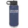 32 oz water bottle 2023 countdown- navy