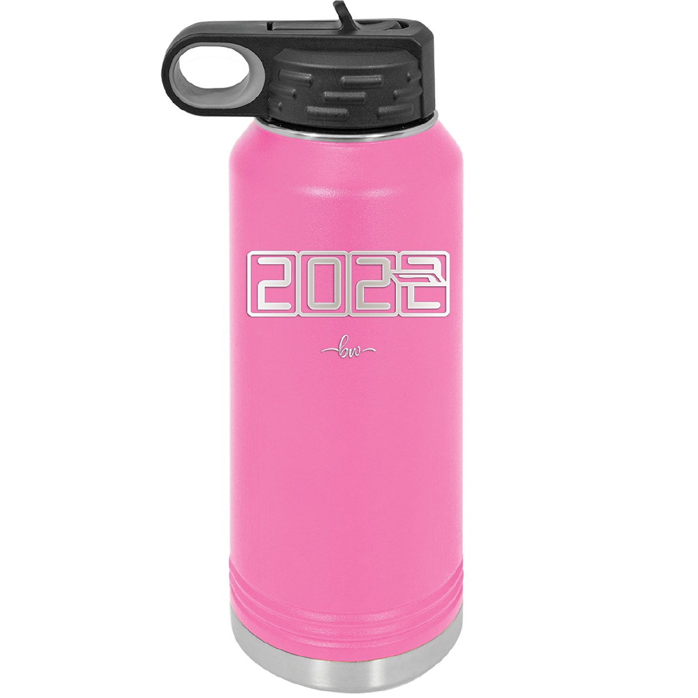 32 oz water bottle 2023 countdown- pink