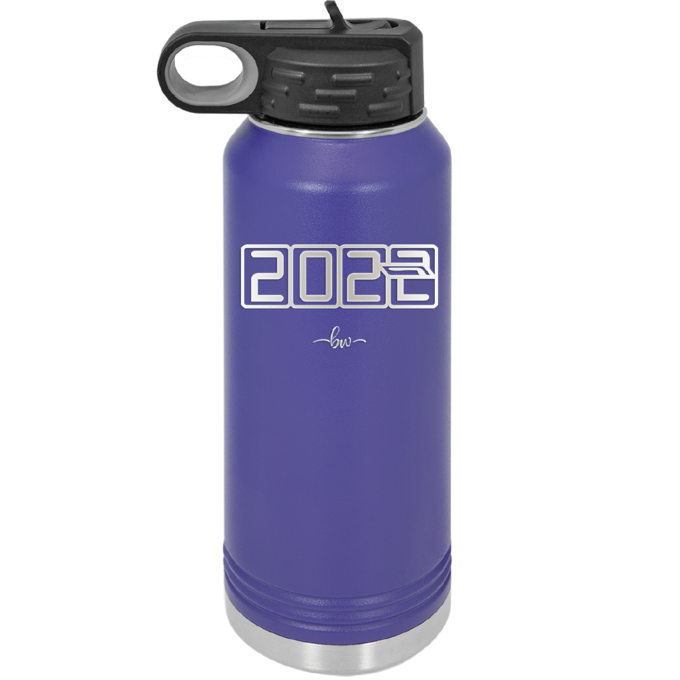 32 oz water bottle 2023 countdown- purple