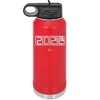 32 oz water bottle 2023 countdown- red