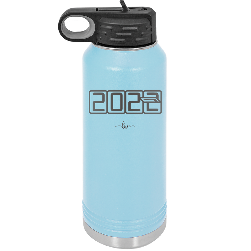 32 oz water bottle 2023 countdown- sky