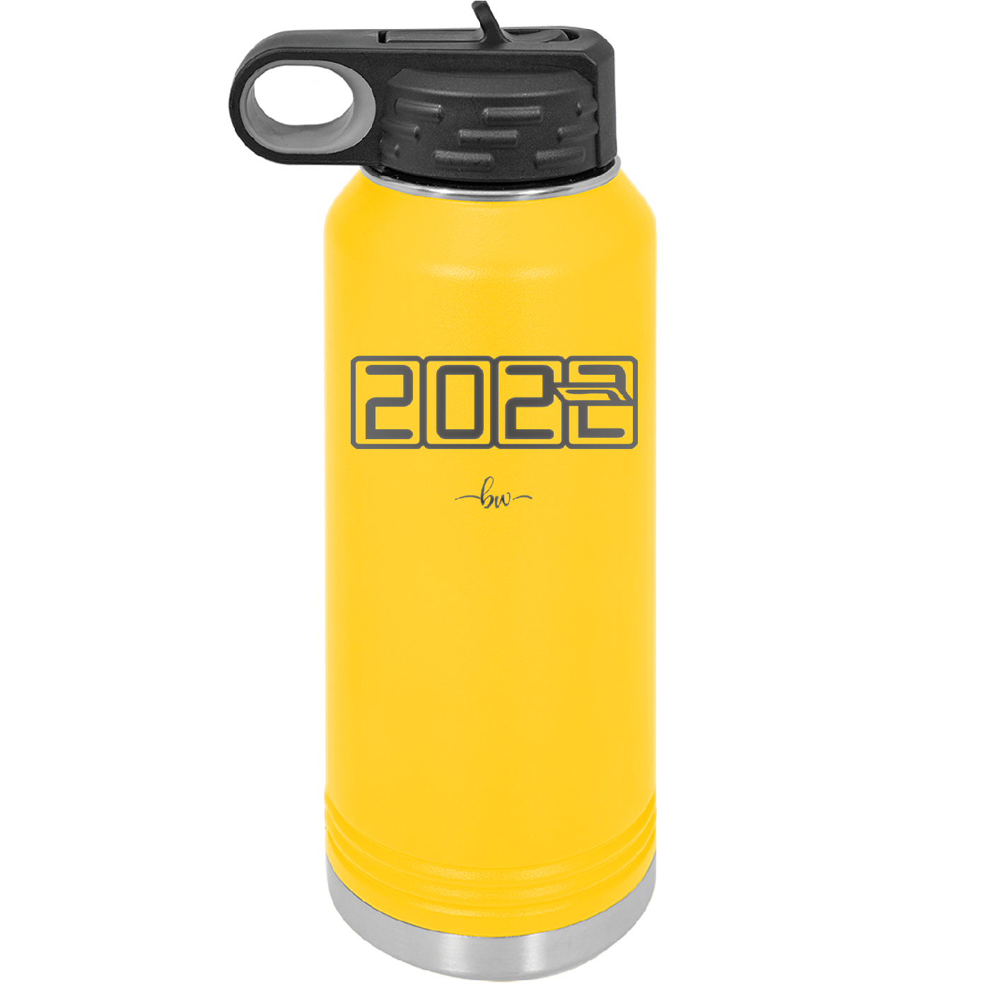32 oz water bottle 2023 countdown- yellow