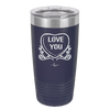 Candy Heart Love You - Laser Engraved Stainless Steel Drinkware - 1756 -