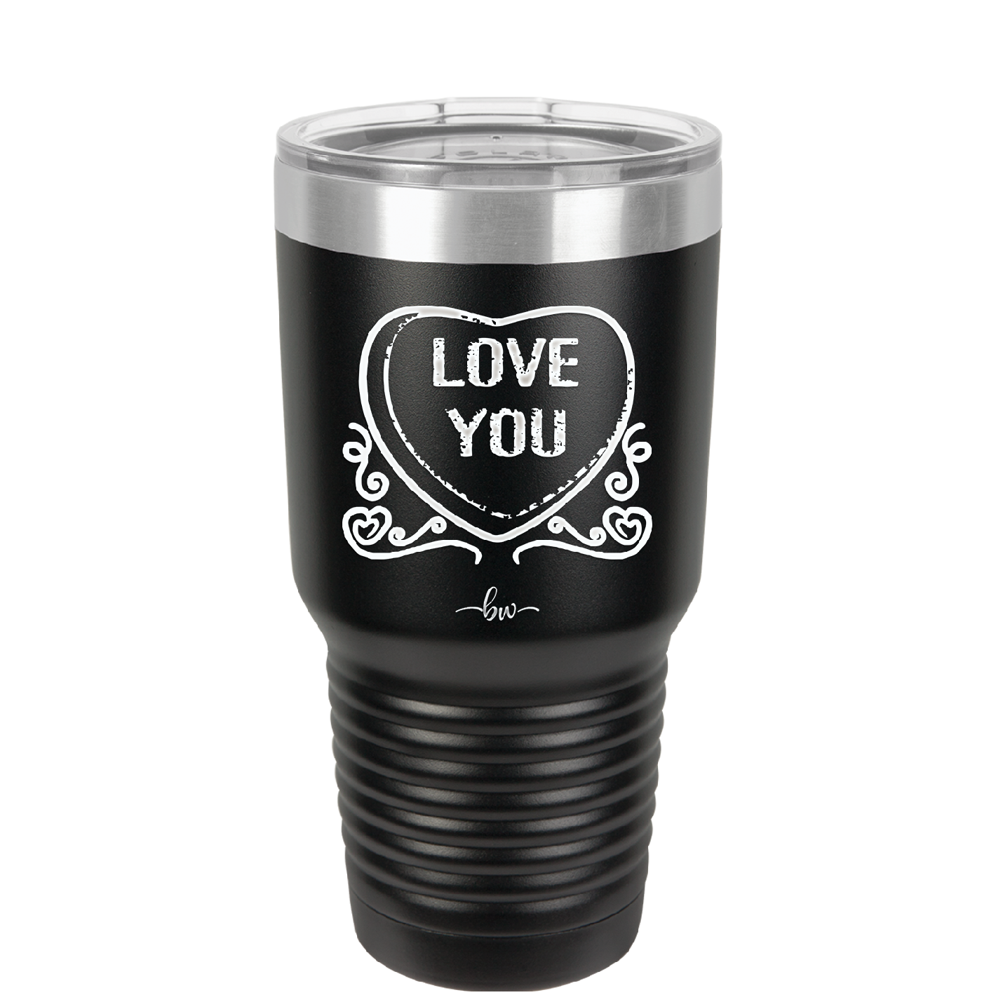 Candy Heart Love You - Laser Engraved Stainless Steel Drinkware - 1756 -