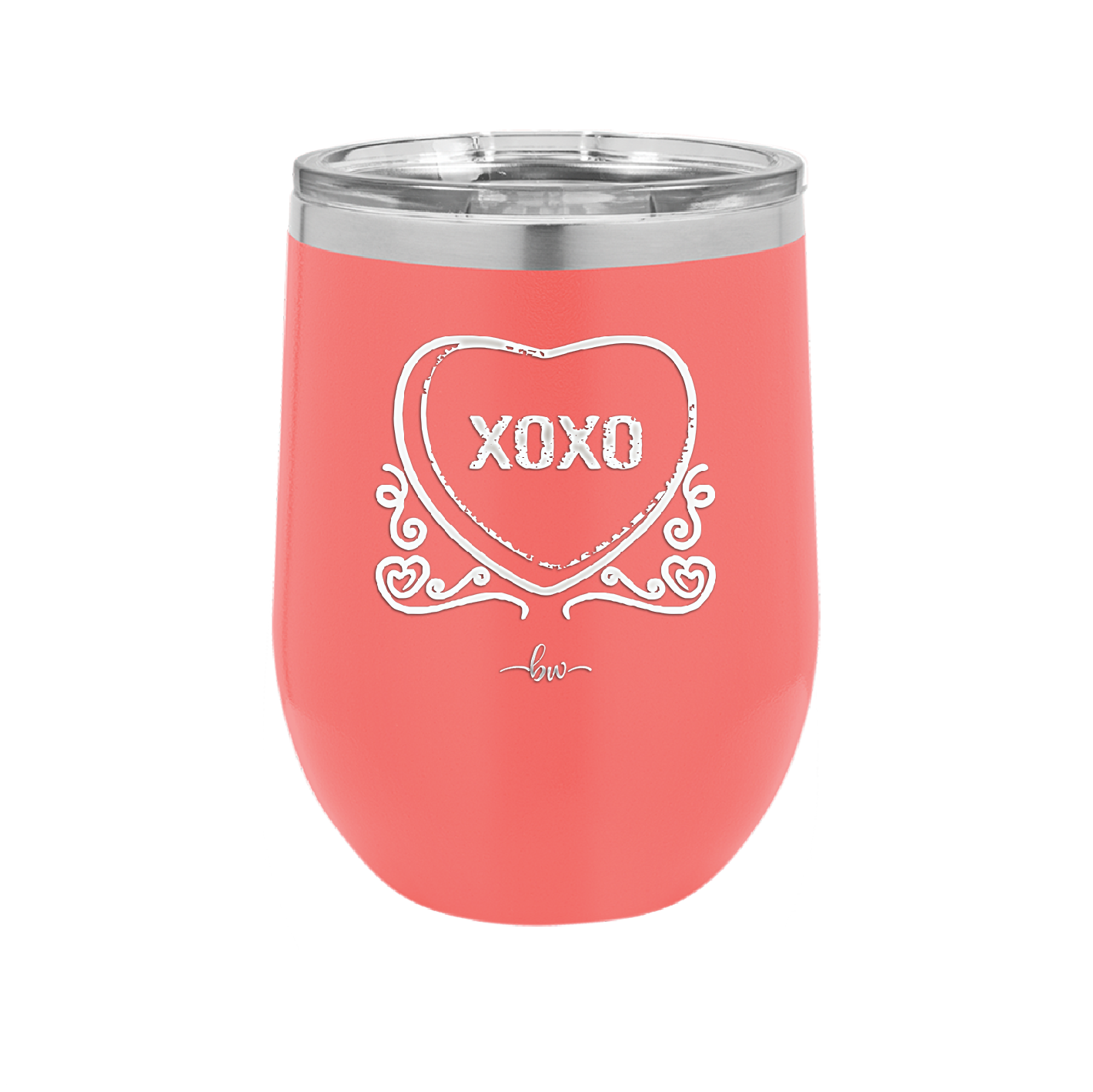Candy Heart XOXO - Laser Engraved Stainless Steel Drinkware - 1757 -