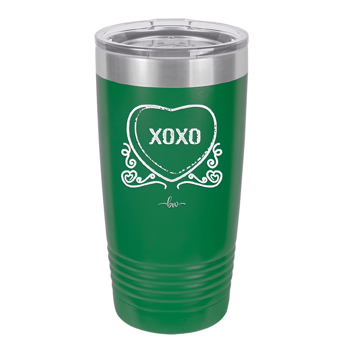 Candy Heart XOXO - Laser Engraved Stainless Steel Drinkware - 1757 -