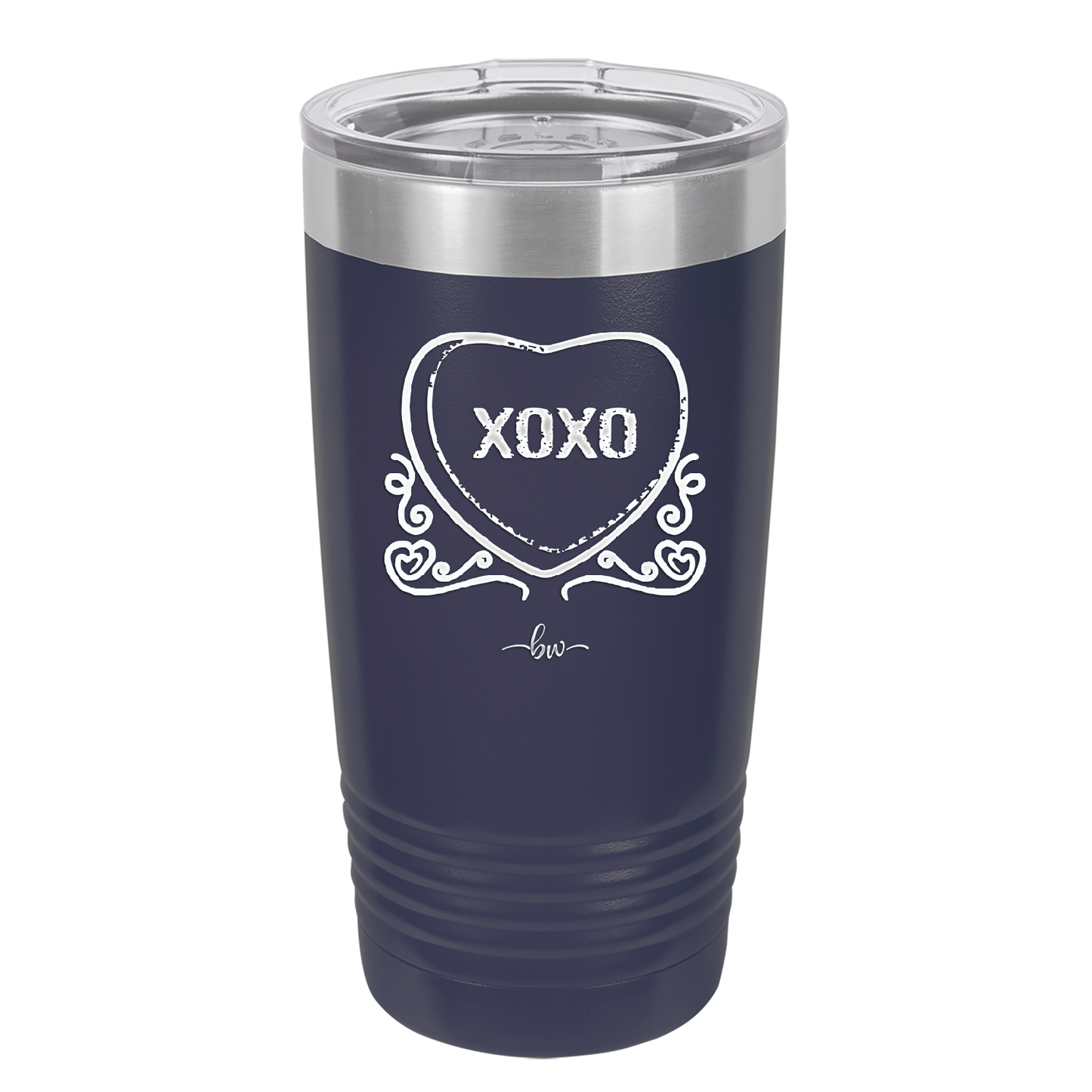 Candy Heart XOXO - Laser Engraved Stainless Steel Drinkware - 1757 -