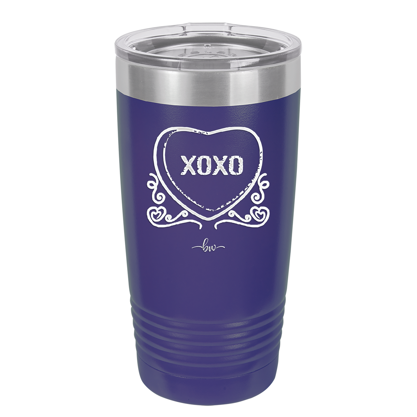 Candy Heart XOXO - Laser Engraved Stainless Steel Drinkware - 1757 -