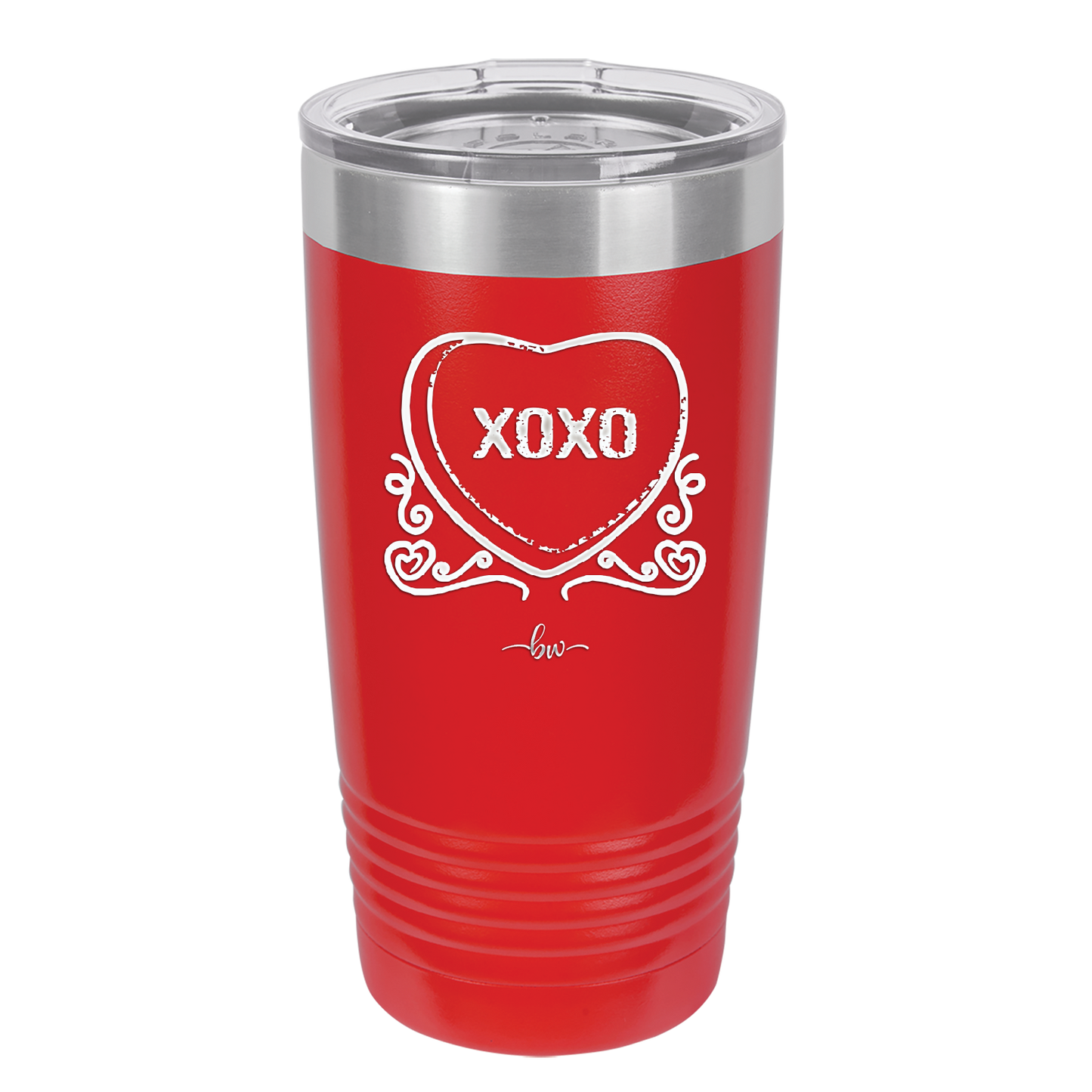 Candy Heart XOXO - Laser Engraved Stainless Steel Drinkware - 1757 -