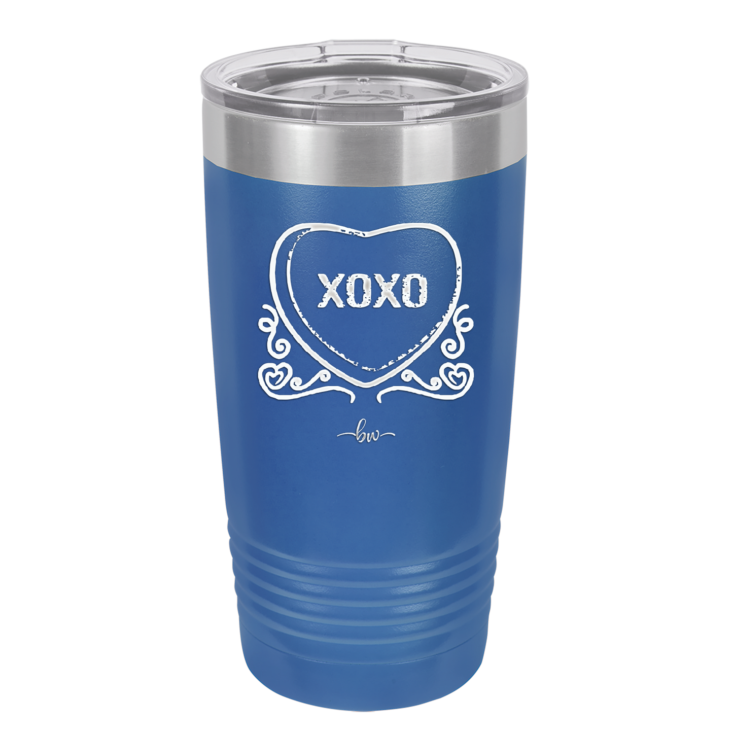 Candy Heart XOXO - Laser Engraved Stainless Steel Drinkware - 1757 -