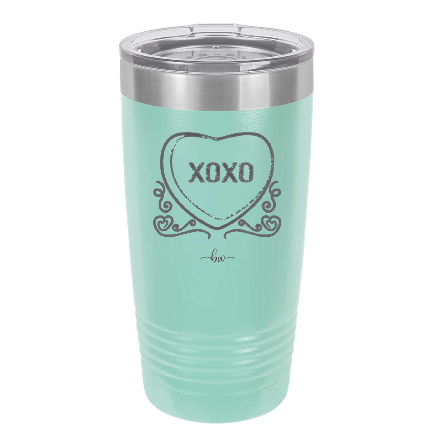 Candy Heart XOXO - Laser Engraved Stainless Steel Drinkware - 1757 -