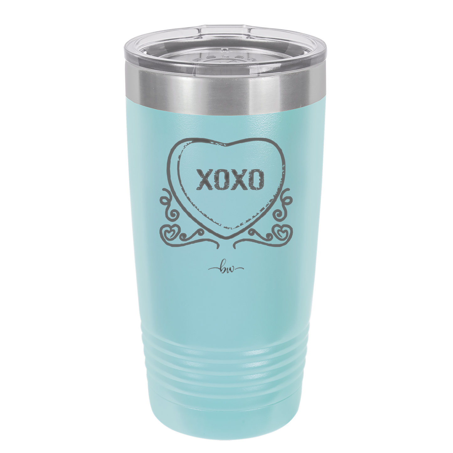 Candy Heart XOXO - Laser Engraved Stainless Steel Drinkware - 1757 -