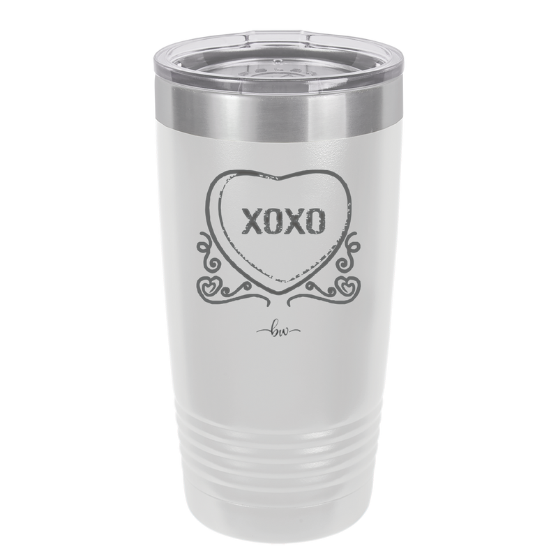 Candy Heart XOXO - Laser Engraved Stainless Steel Drinkware - 1757 -